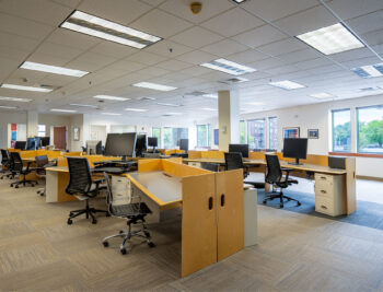 Shared office space at 212 Elm Street in Davis Square in Somerville, MA.