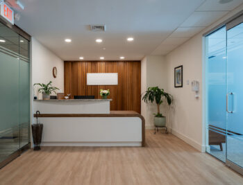 Office lobby at 745 Boylston Street in Boston's Back Bay.