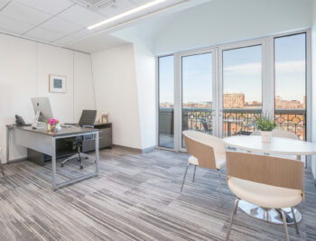 Office with a view on the 7th floor of 745 Boylston Street in Boston's Back Bay.