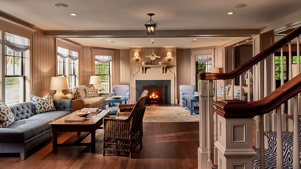 Lobby at Harbor View Hotel on Martha's Vineyard.
