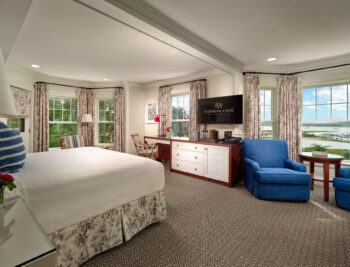 Ocean view hotel room at Harbor View Hotel on Martha's Vineyard.