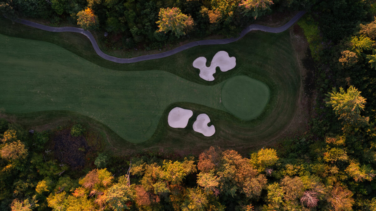 Aerial view of a golf club at Lake Winnipesaukee Golf Club.