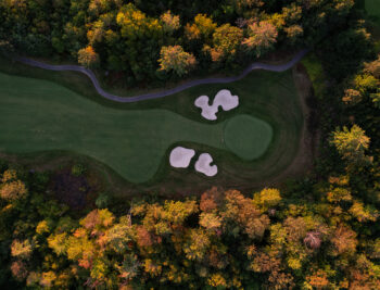 Aerial view of a golf club at Lake Winnipesaukee Golf Club.