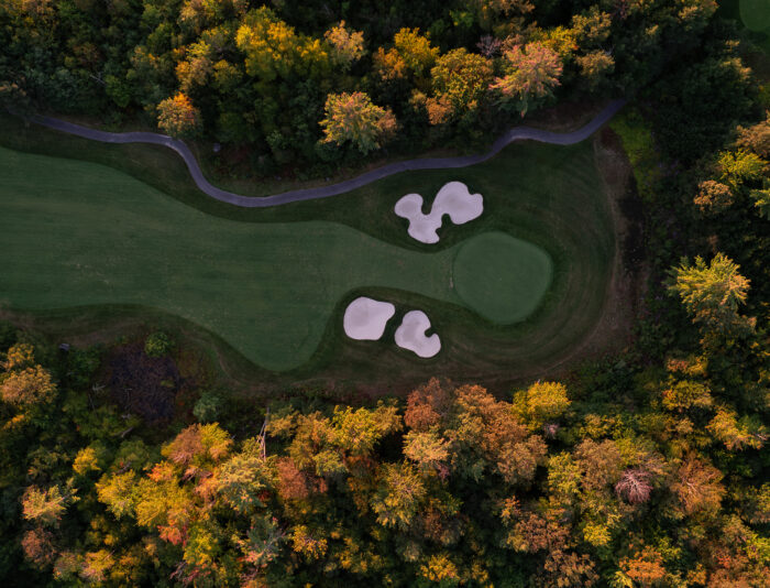 Aerial view of a golf club at Lake Winnipesaukee Golf Club.