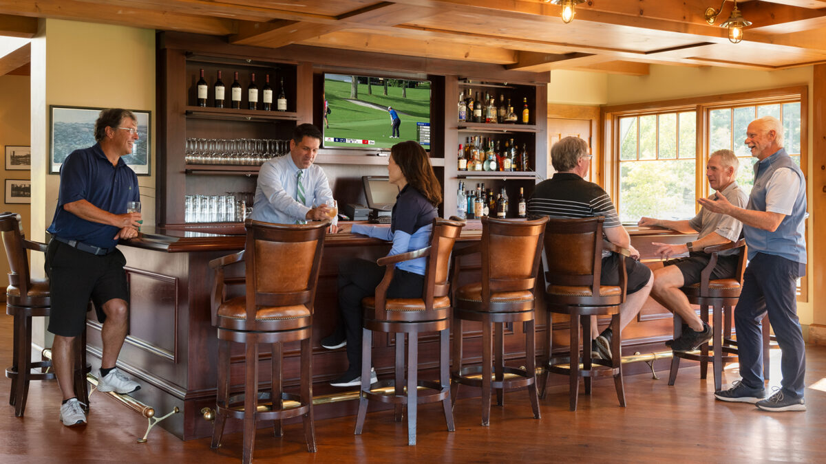 The bar at Lake Winnipesaukee Golf Club.