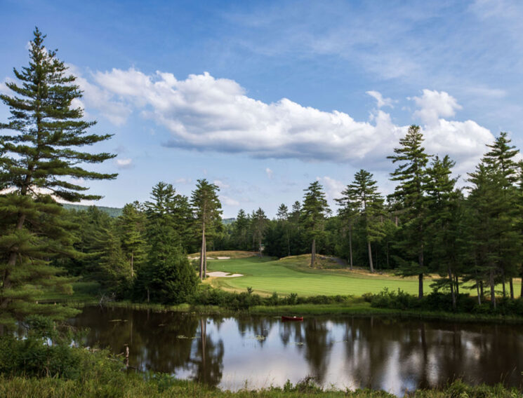Lake Winnipesaukee Golf Course view of one of the holes over the water