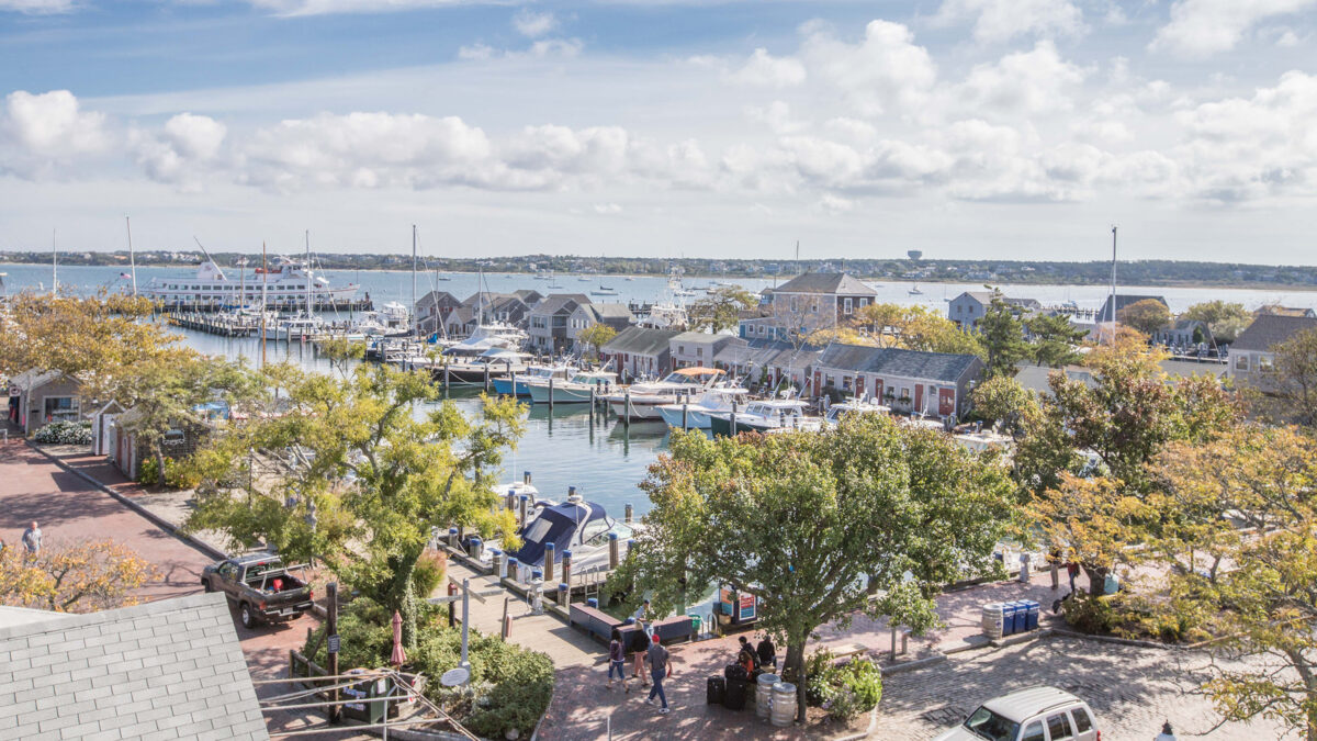 20 Straight Wharf in Nantucket - View of harbor from Penthouse