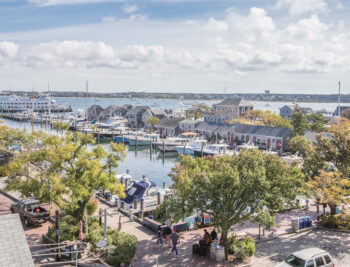 20 Straight Wharf in Nantucket - View of harbor from Penthouse