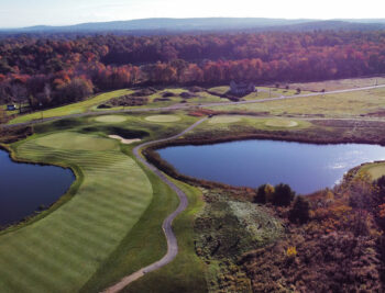 Aerial of the golf course at The Ranch Club in Southwick, MA.