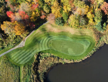 Aerial of the golf course at The Ranch Club in Southwick, MA.