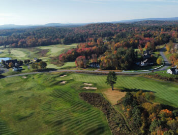 Aerial of the golf course at The Ranch Club in Southwick, MA.