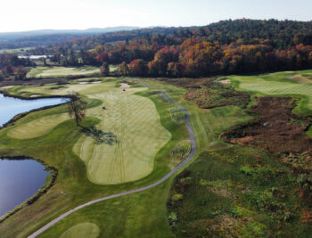Aerial of the golf course at The Ranch Club in Southwick, MA.