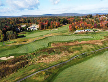 Aerial of the golf course at The Ranch Club in Southwick, MA.